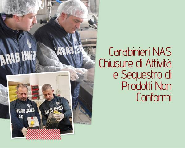 Carabinieri NAS: Chiusure di Attività e Sequestro...